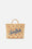 Borsa Colette in tessuto effetto paglia con ricami ciliegie