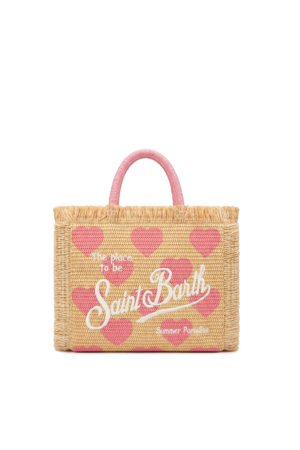 Borsa Colette in paglia con cuori COL0017 -02743L Mc2 Saint Barth 