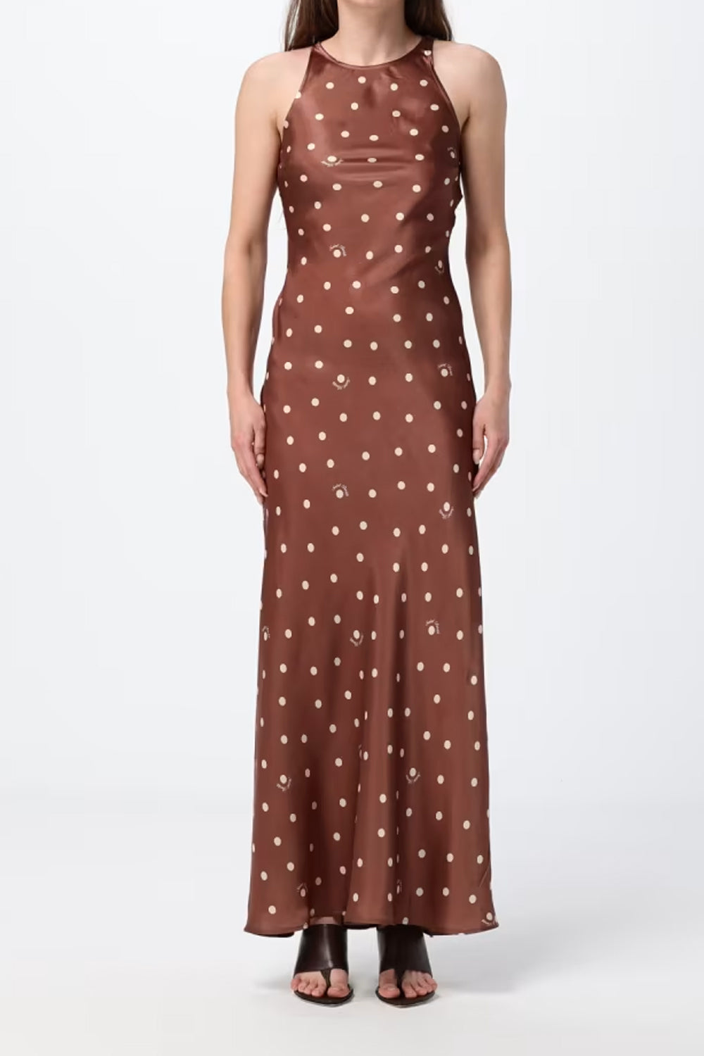 abito lungo sottoveste a pois KTY0001 -01647L Mc2 Saint Barth 