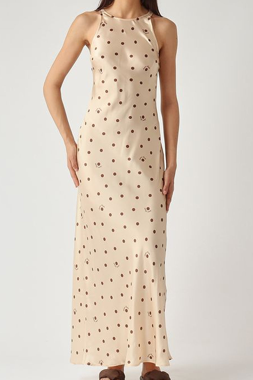 abito lungo sottoveste a pois KTY0001 -08001L Mc2 Saint Barth 