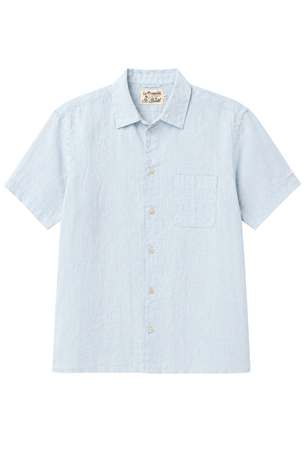 camicia a mezze maniche in lino SIF0002 -00555L Mc2 Saint Barth 