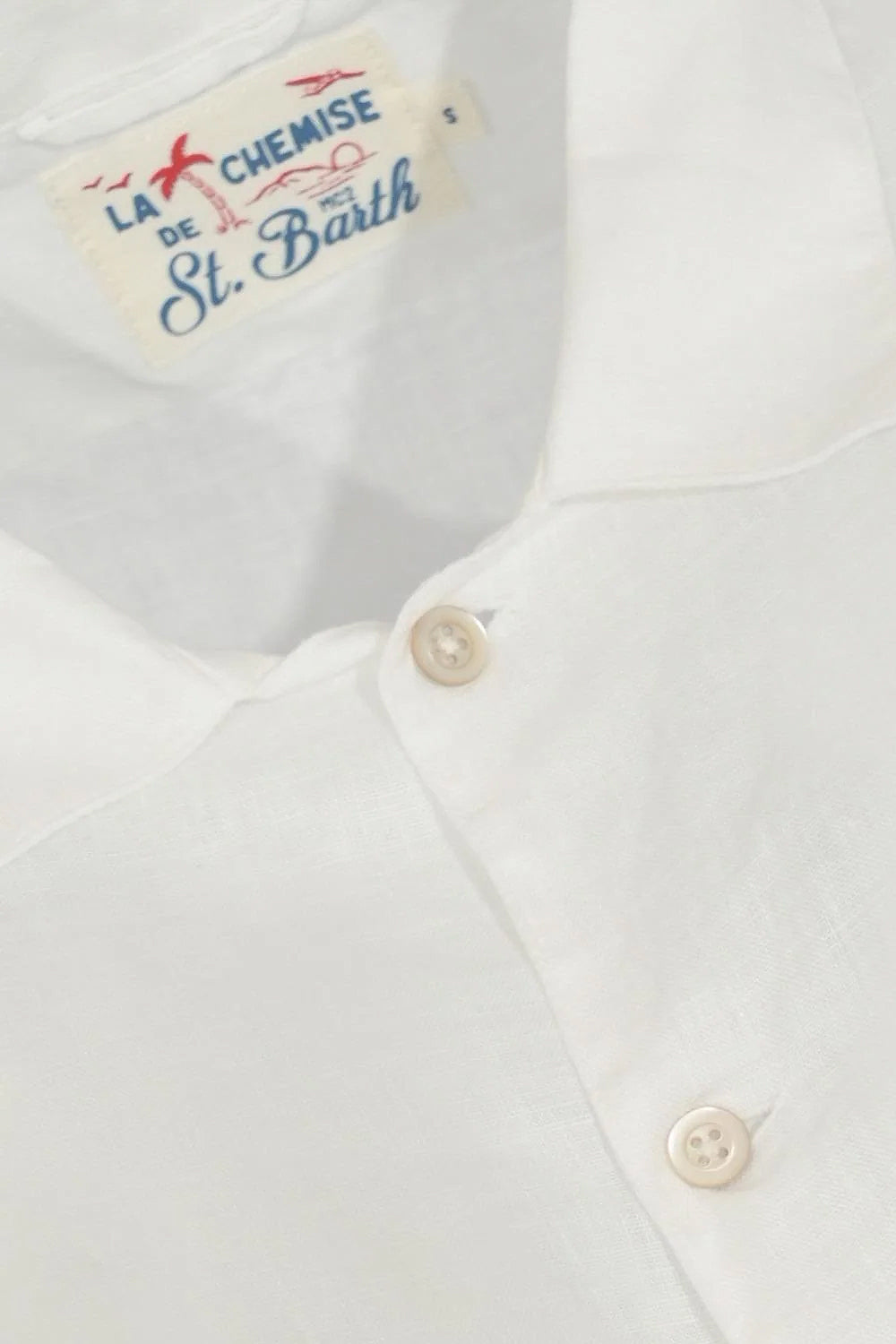 camicia a mezze maniche in lino SIF0002 -01457L Mc2 Saint Barth 