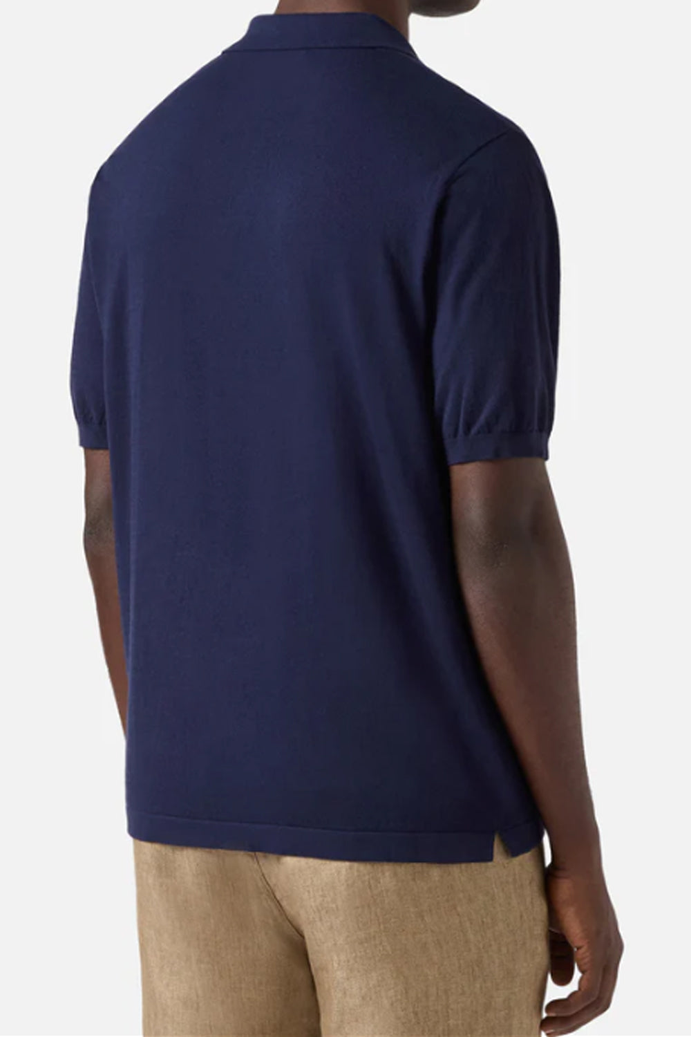 Polo Sloan in cotone pregiato high twist tinta unita SLO0001 -00097L Mc2 Saint Barth 