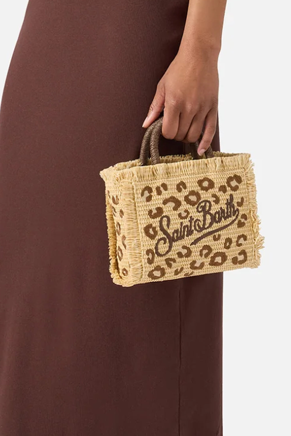 Borsa Vanity mini in tessuto effetto paglia VAMI009 -00349L Mc2 Saint Barth 