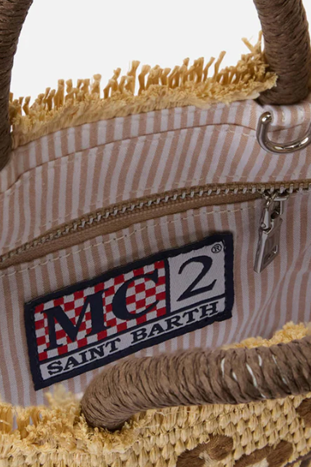 Borsa Vanity mini in tessuto effetto paglia VAMI009 -00349L Mc2 Saint Barth 
