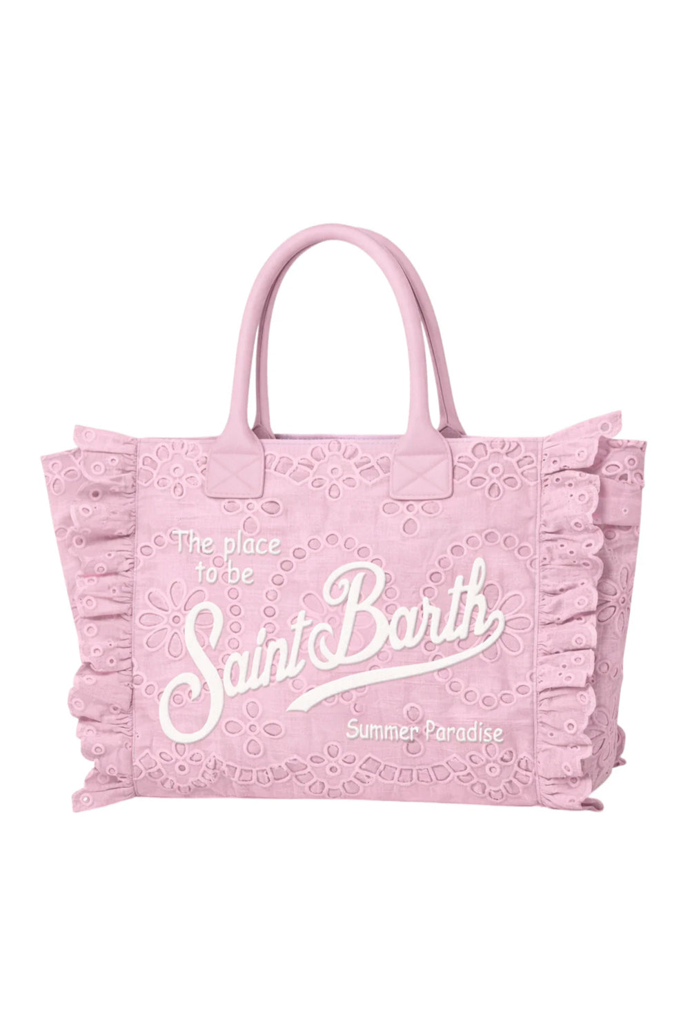 MC2 Saint Barth Vanity Bag in pizzo sangallo con volant VANI0029 -00411L Mc2 Saint Barth 