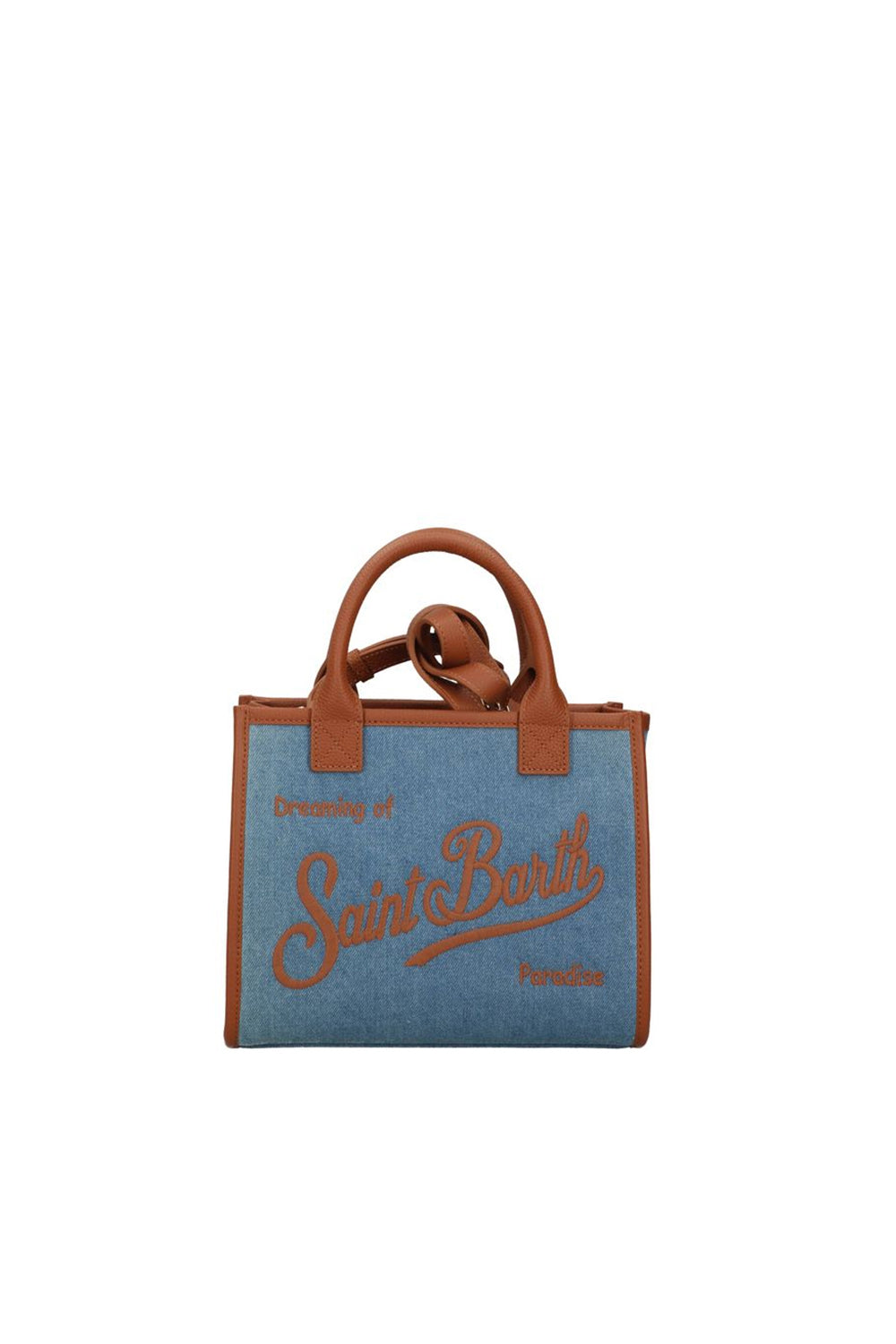 Borsa "Vanity Bag Midi" Sanit Barth in denim VANMD001 -01515L Mc2 Saint Barth 