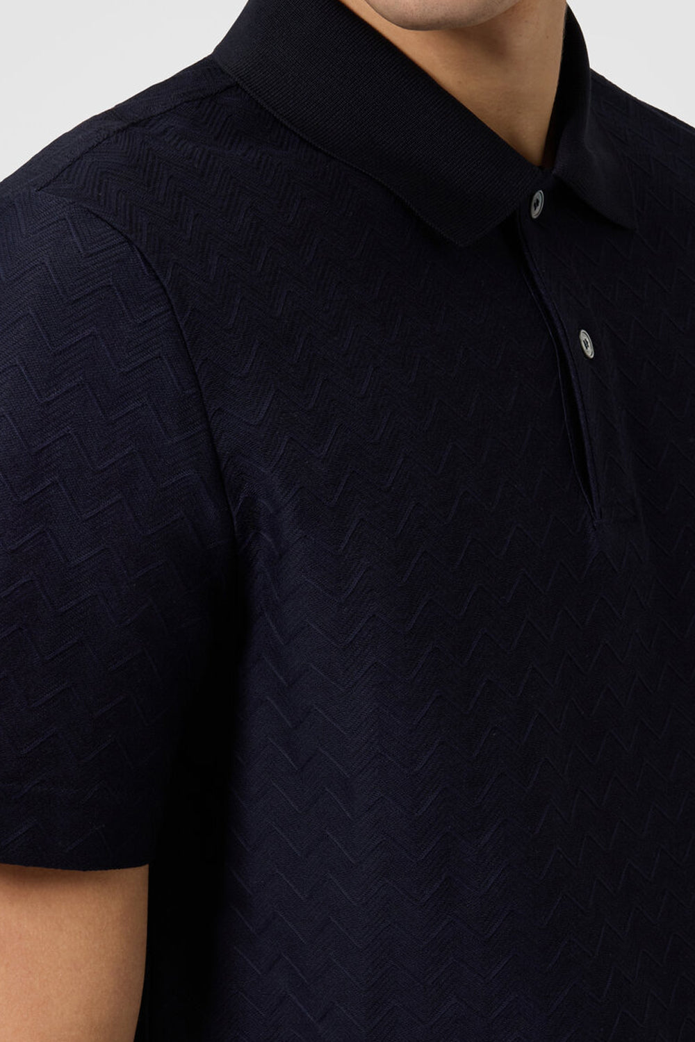 Polo in cotone jacquard con zig zag tono su tono BS26S201 BJ00QMS72P4 Missoni 