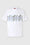 T-shirt girocollo in cotone con stampa zig zag irregolare