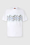 T-shirt girocollo in cotone con stampa zig zag irregolare BS26SL00 BJ00QPS01KI Missoni 