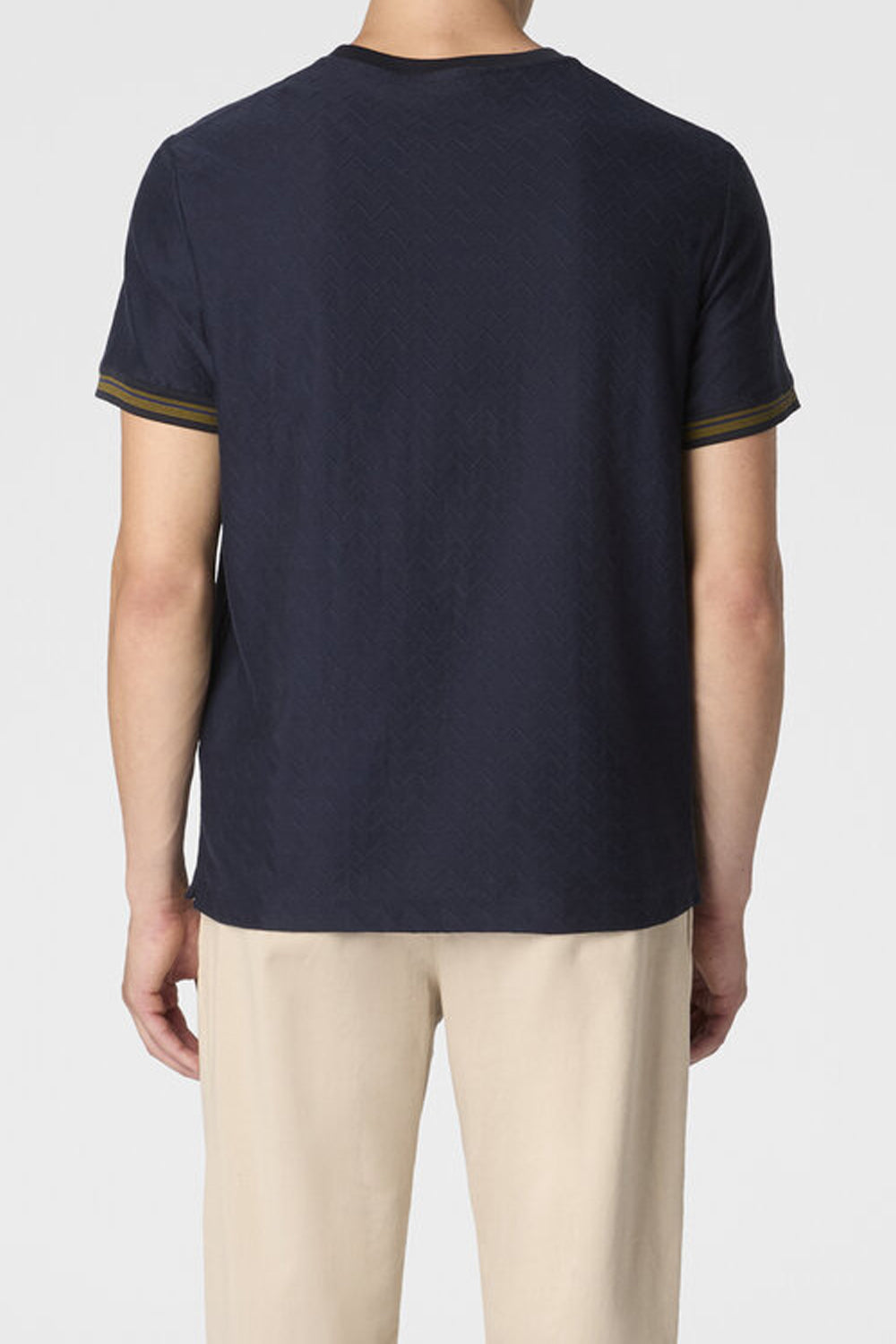 T-shirt girocollo in cotone jacquard con zig zag tono su tono BS26SL01 BJ00QMS72P4 Missoni 