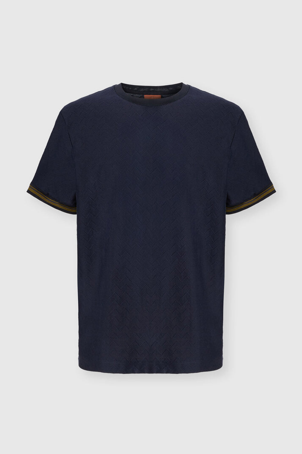 T-shirt girocollo in cotone jacquard con zig zag tono su tono BS26SL01 BJ00QMS72P4 Missoni 