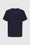 T-shirt girocollo in cotone jacquard con zig zag tono su tono