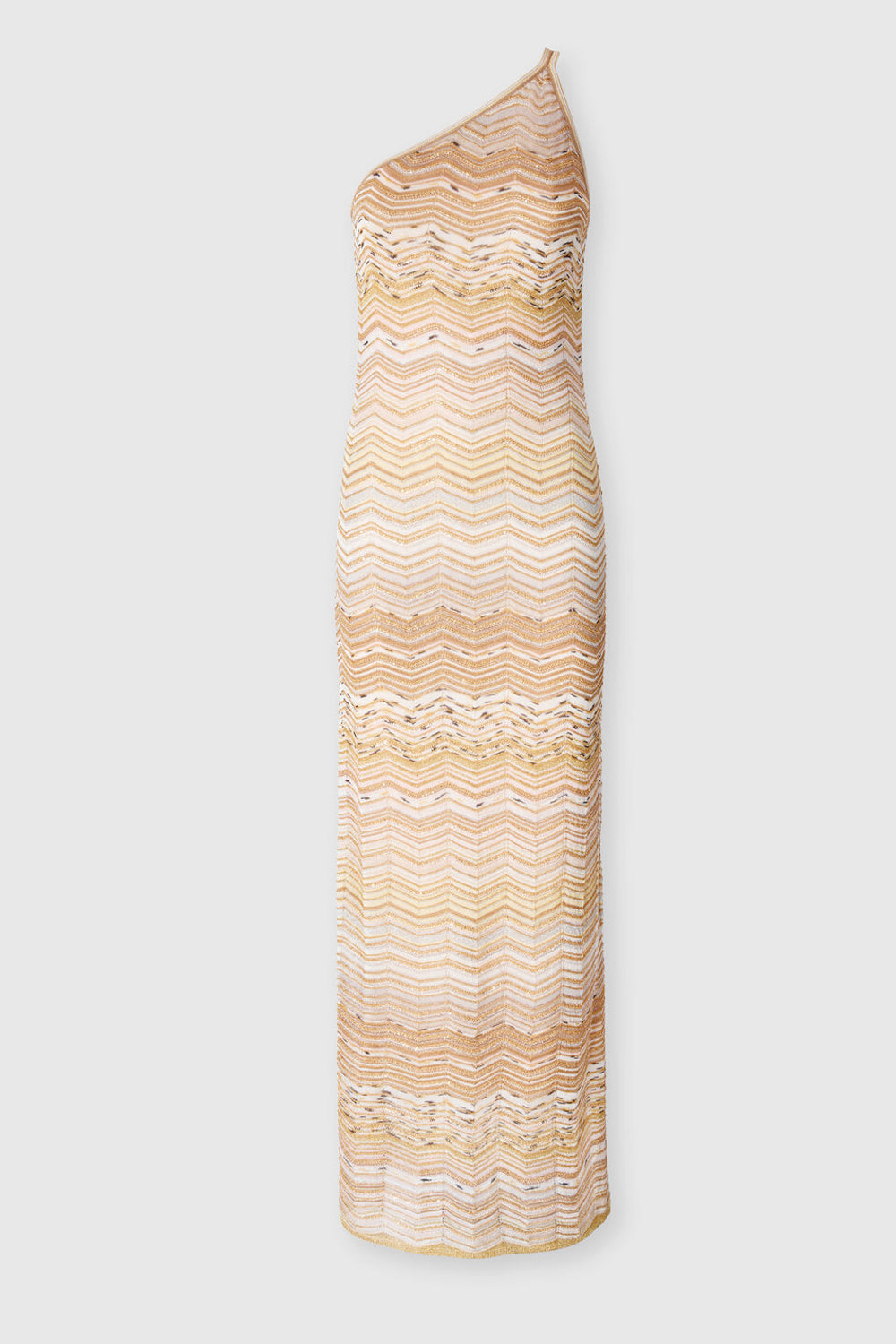 Abito lungo monospalla motivo chevron con paillettes DS26SG1G BK01H9SM9ZU Missoni 