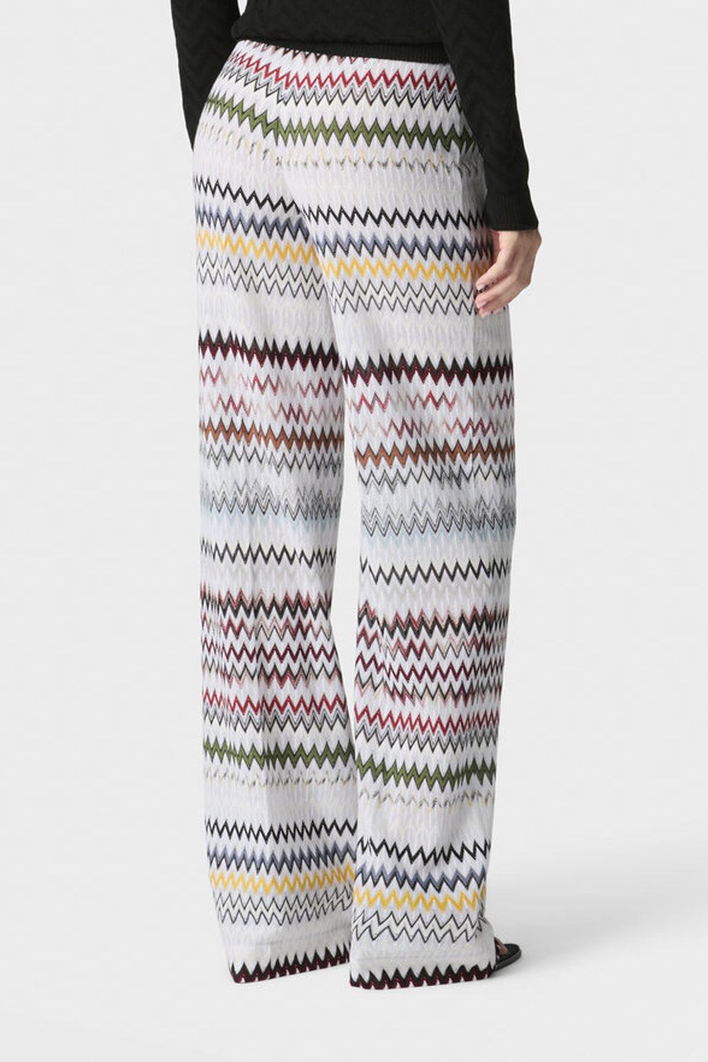 Pantaloni ampi in viscosa e cotone zig zag DS26SI09 BR0150S01K2 Missoni 