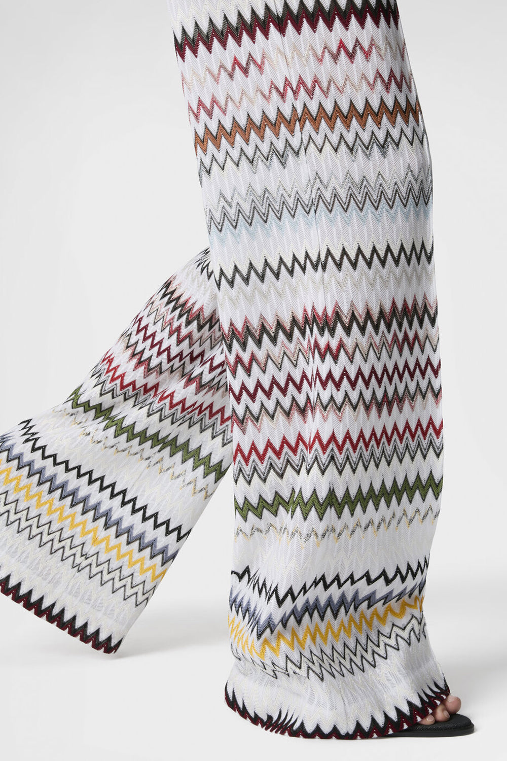 Pantaloni ampi in viscosa e cotone zig zag DS26SI09 BR0150S01K2 Missoni 