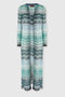Cardigan lungo motivo chevron con paillettes DS26SM0H BK01H9SMSN4 Missoni 