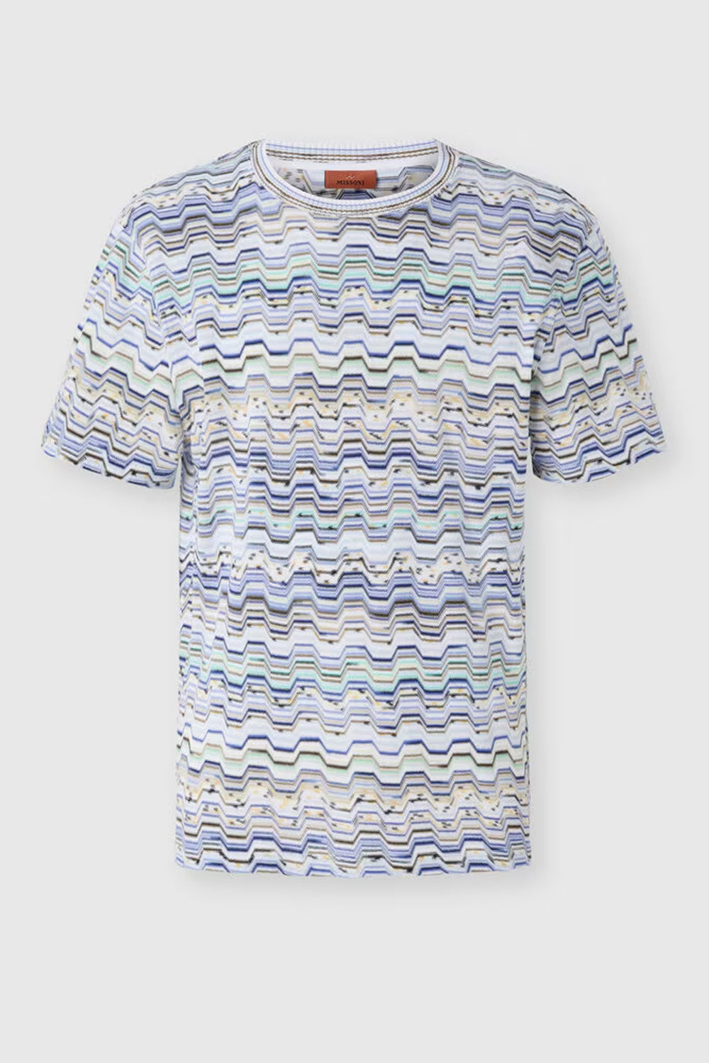 T-shirt girocollo in cotone lavorazione raschel motivo greca US26SL06 BR014OSMSNE Missoni 