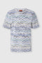 T-shirt girocollo in cotone lavorazione raschel motivo greca US26SL06 BR014OSMSNE Missoni 