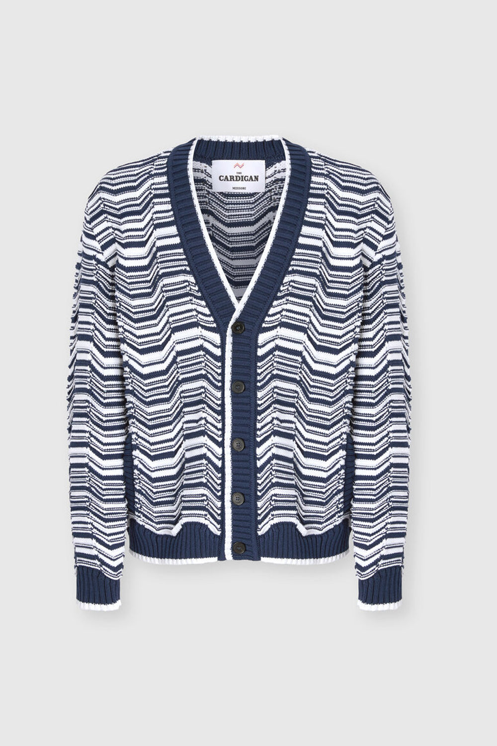 Cardigan in misto cotone con motivo greca US26SM0B BK01HSS72PN Missoni 