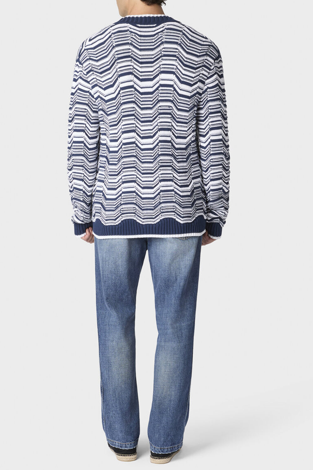 Cardigan in misto cotone con motivo greca US26SM0B BK01HSS72PN Missoni 