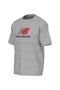 t-shirt girocollo a manica corta in cotone con scritta logo grande sul petto al centro MT51500 AHH New Balance 