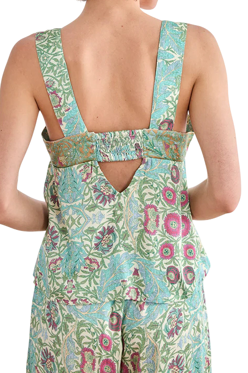 Top Donna con Fiori e Paillettes GF.KRINI ACQUA NKN Nekane 