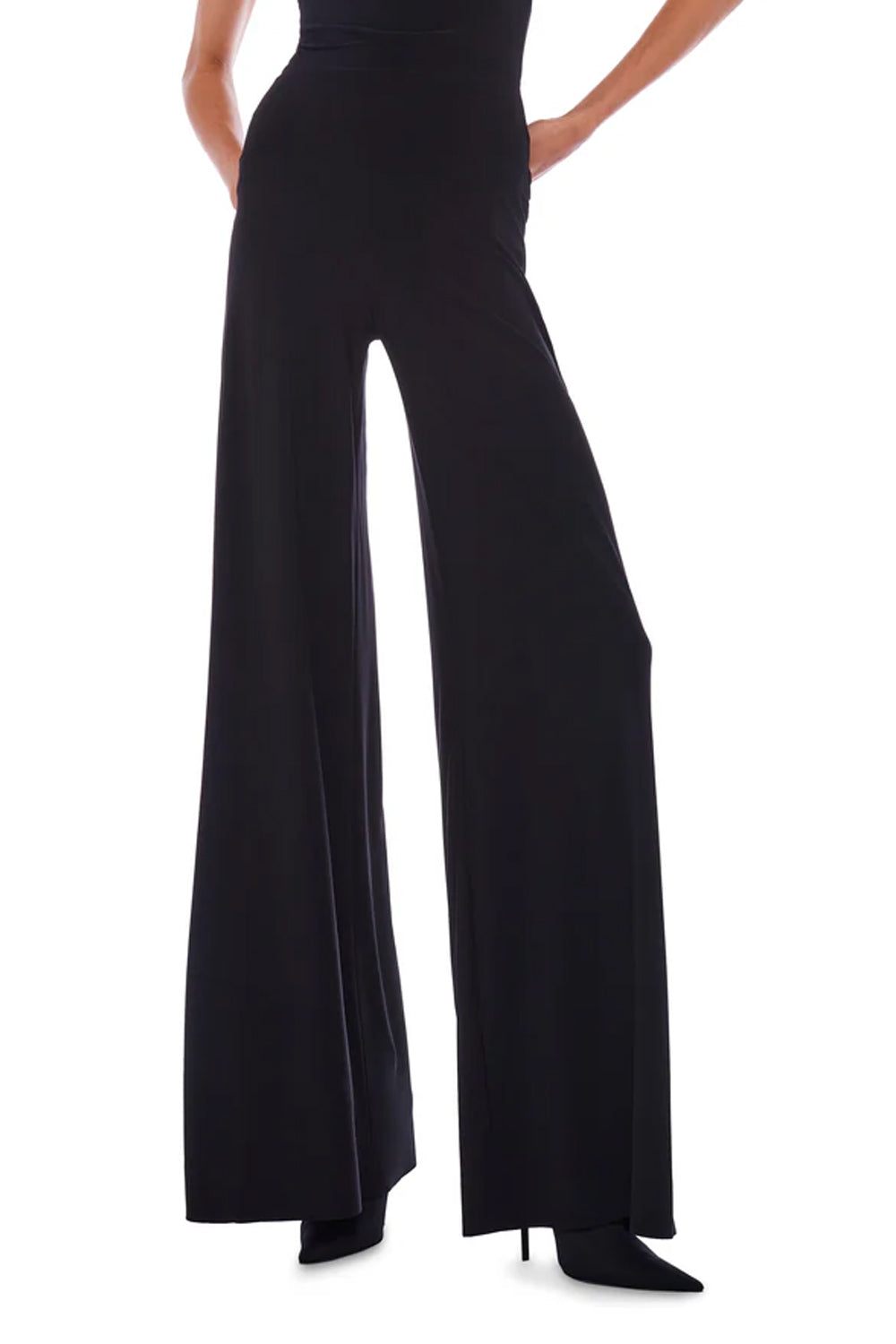 pantaloni in jersey gamba larga palazzo KK2277 PL112001 Norma Kamali 