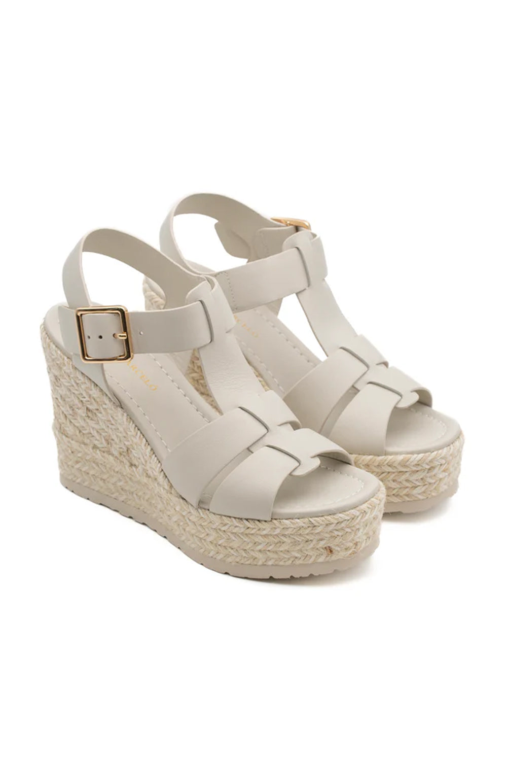 Sandalo OLIVIA con zeppa in pelle 100% OLIVIA /OFF WHITE Paloma Barcelò 