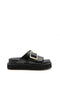 Sandalo Demi Bio in pelle 100% con suola microflessibile e fibbia metallica DEMI /BLACK Palomitas 