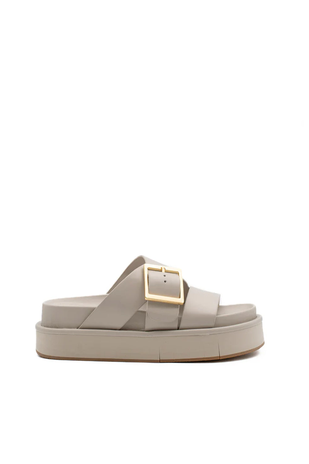 Sandalo Demi Bio in pelle 100% con suola microflessibile e fibbia metallica DEMI /OFF WHITE Palomitas 