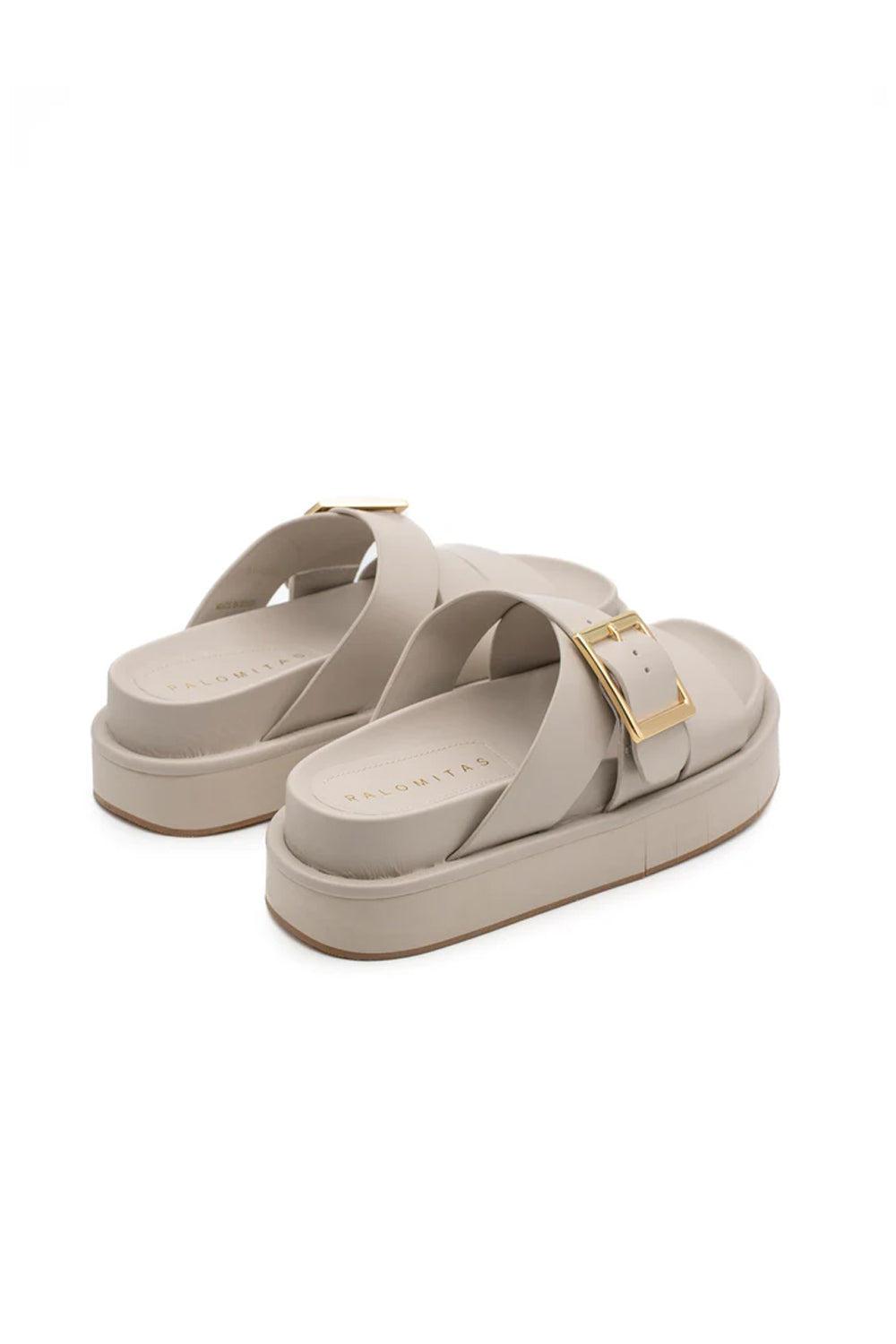Sandalo Demi Bio in pelle 100% con suola microflessibile e fibbia metallica DEMI /OFF WHITE Palomitas 