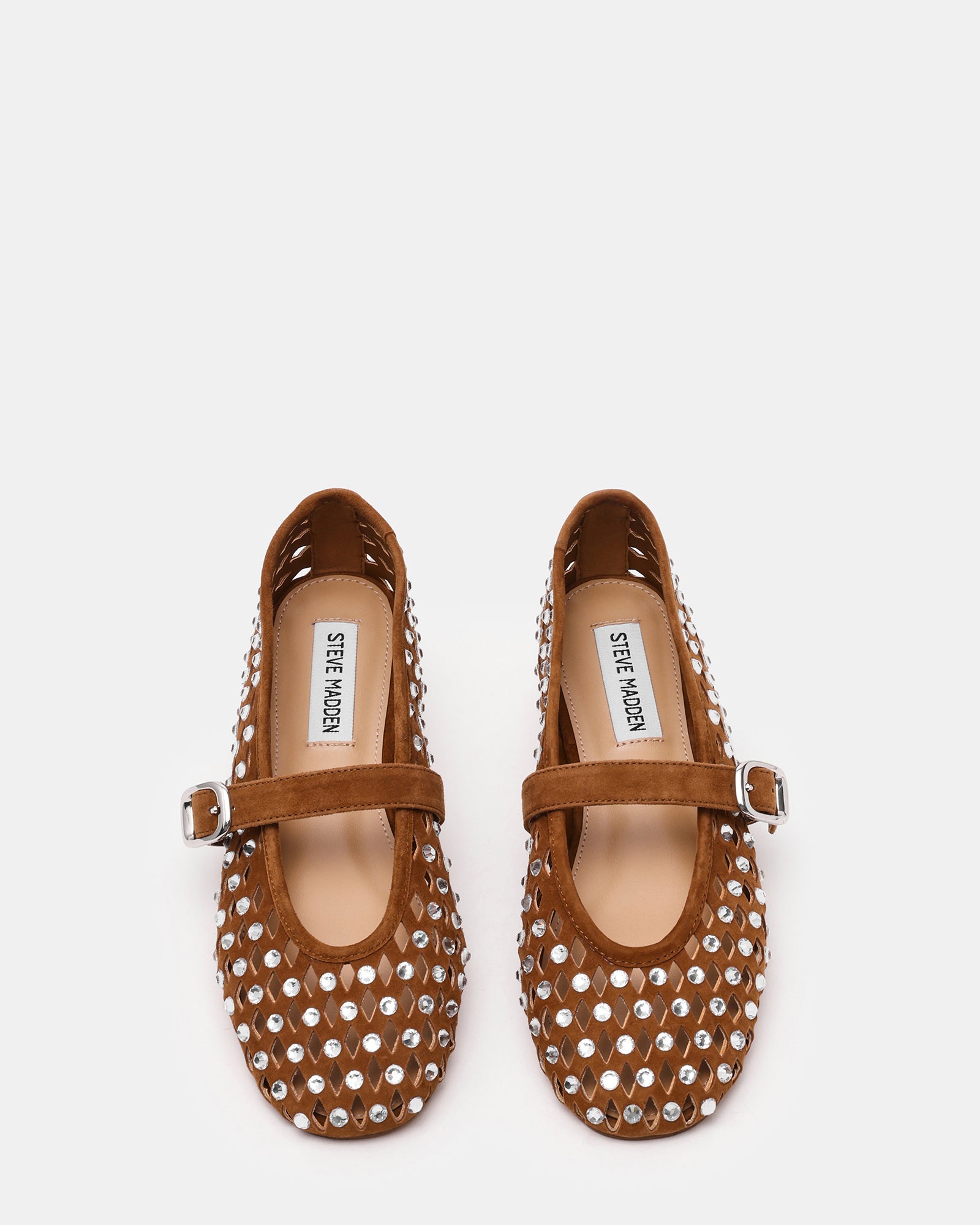 RERUN - ballerina con strass RERUN CHSNUT SUEDE Steve Madden 