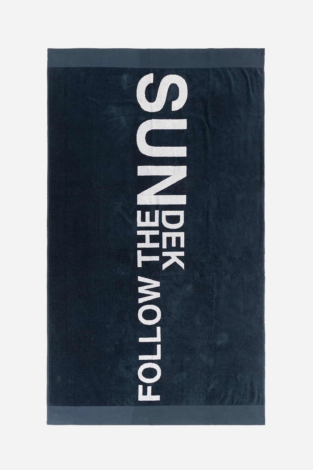 telo mare in spugna con scritta in contrasto AM444ATC10UU 00701NAVY 01 Sundek 