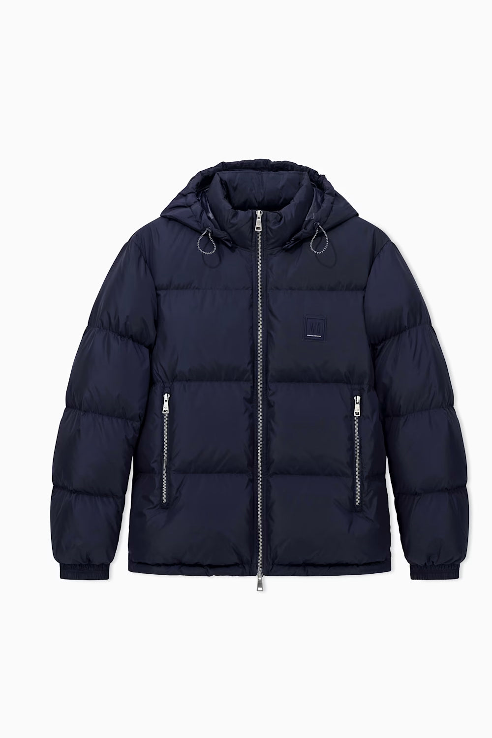 Piumino trapuntato in nylon lucido con cappuccio Icon XM000348 AF12286UB101 Armani Exchange 