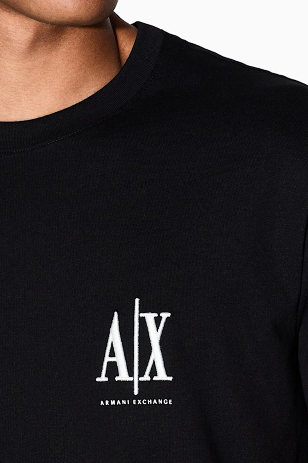T-shirt girocollo in jersey di cotone con logo Icon XM000365 AF12308UC001 Armani Exchange 