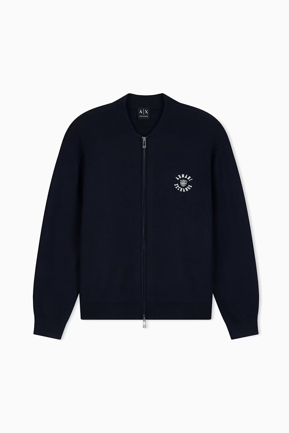 Cardigan Crossover regular misto lana e cotone con zip XM002864 AF14007UB101 Armani Exchange 