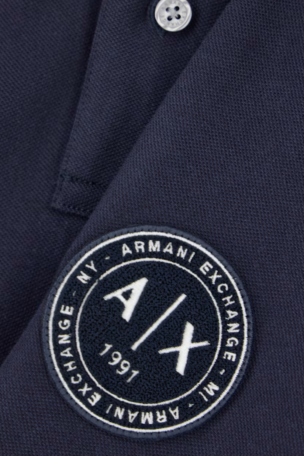 Polo vestibilità regular in piquet di cotone con patch logo XM002965 AF13026UB101 Armani Exchange 