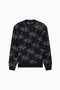 Pullover girocollo con logo all over e bordi a costine XM002992 AF16916FC357 Armani Exchange 