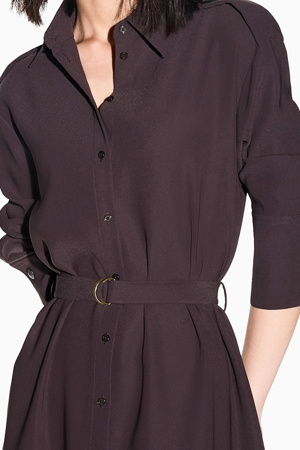 Abito chemisier Crossover in crepe riciclato con cintura XW002487 AF26071U6032 Armani Exchange 