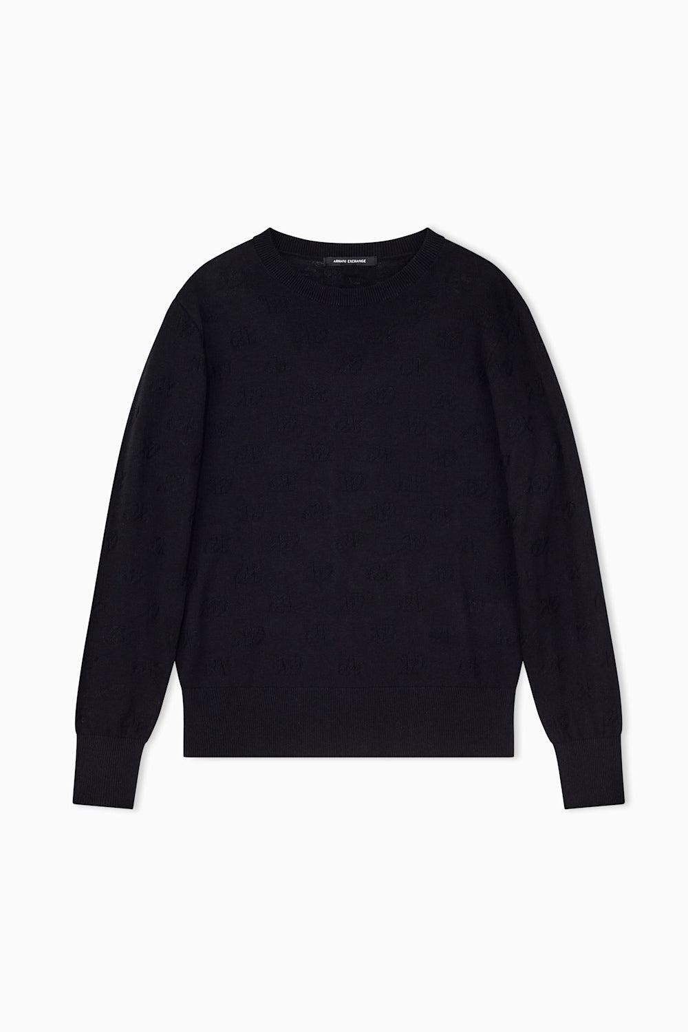 Pullover girocollo in viscosa e cotone con motivo a rilievo XW002875 AF16620FC241 Armani Exchange 