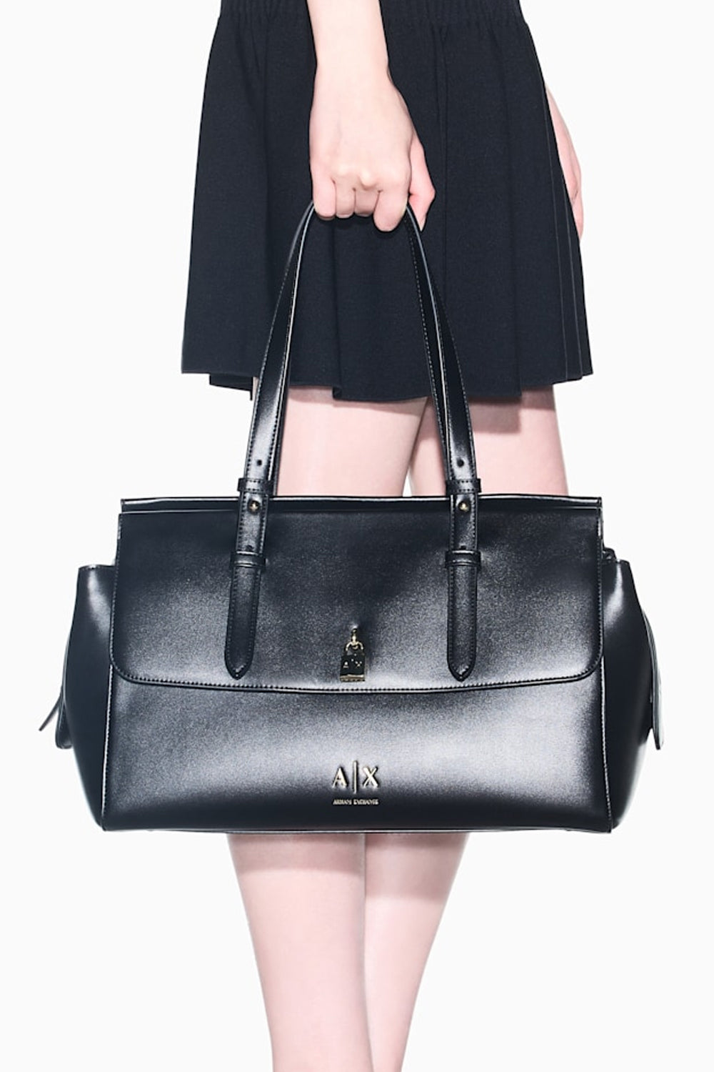 Shopper con doppi manici e lucchetto decorativo XW003020 AF28605UC001 Armani Exchange 