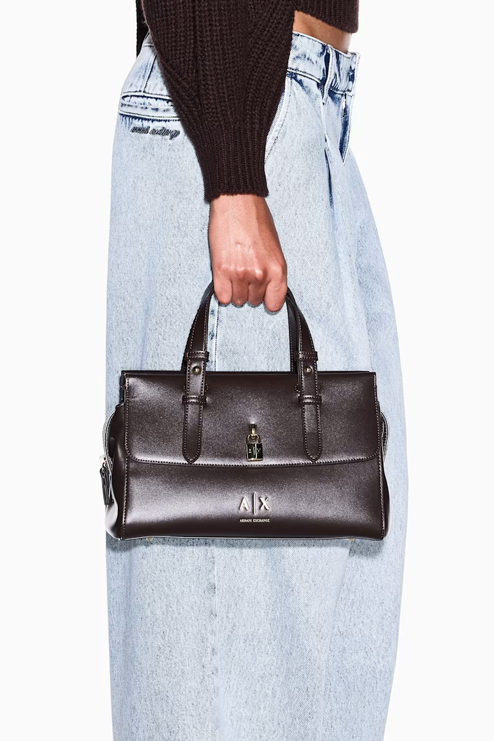 Borsa shopping con doppi manici e logo XW003055 AF28605U6032 Armani Exchange 