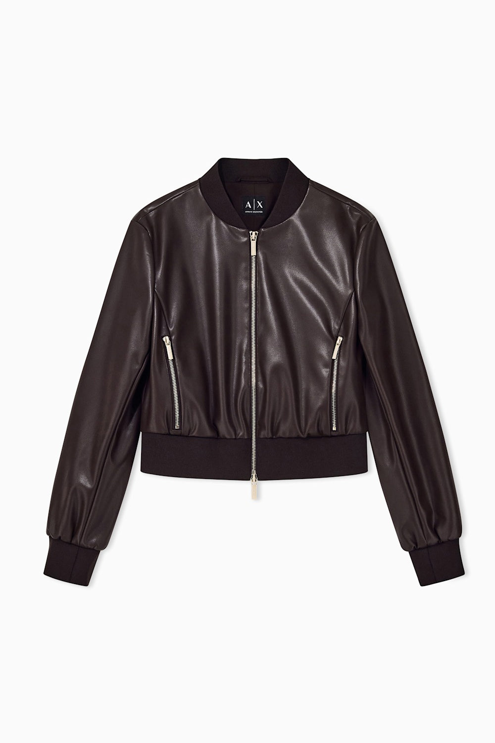 Bomber in similpelle con zip e bordi a costine XW003136 AF10203U6032 Armani Exchange 