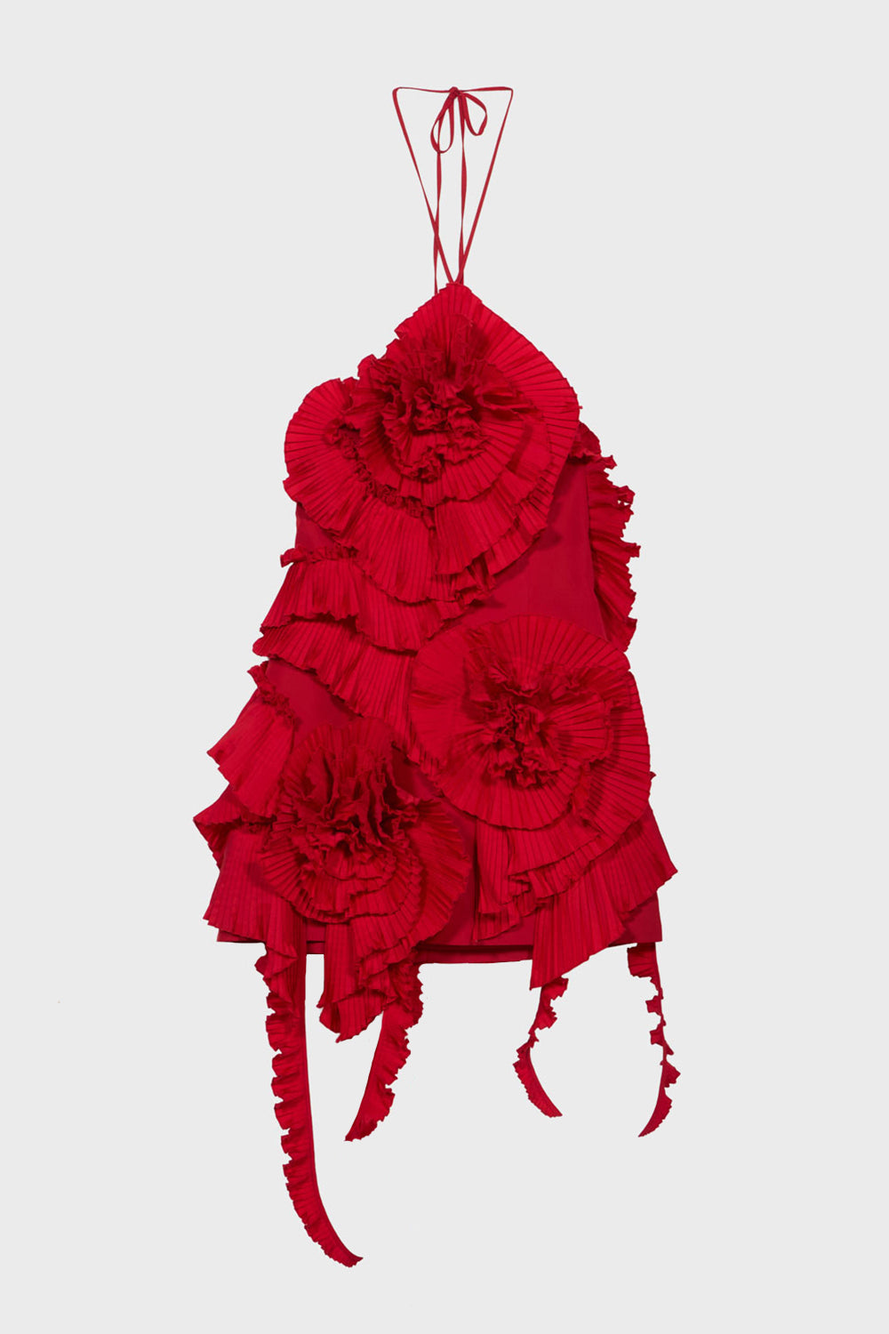 Abito in taffeta con rose 3D RF6046 T8864X0824 Blumarine 