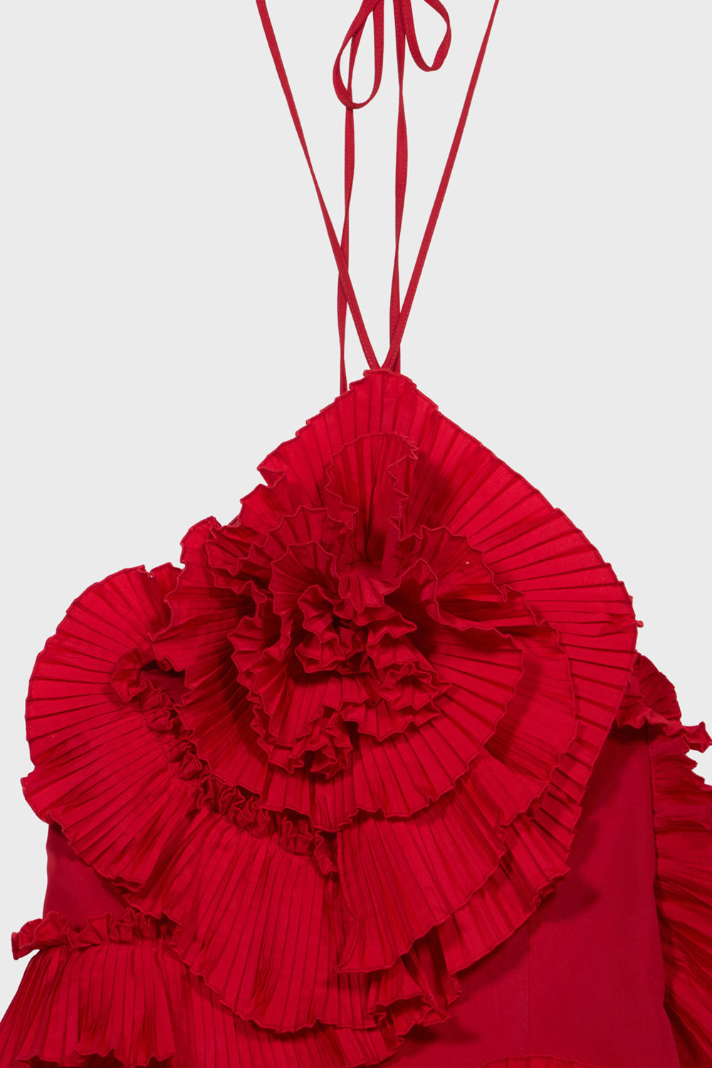 Abito in taffeta con rose 3D RF6046 T8864X0824 Blumarine 