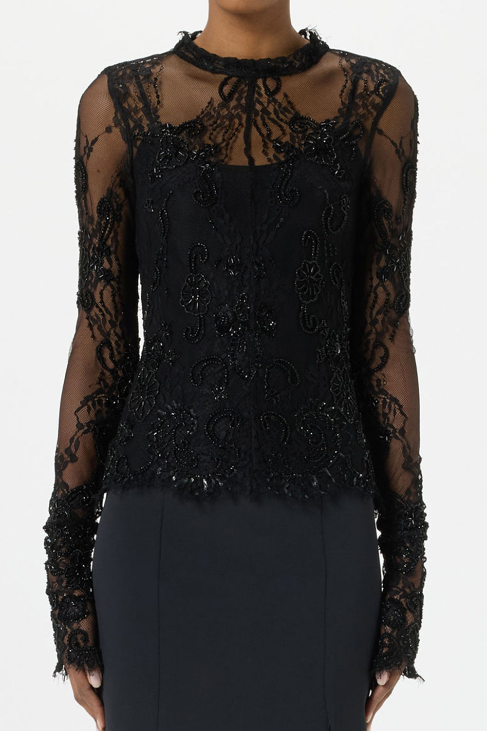 t-shirt in pizzo RF6064 J161622222 Blumarine 