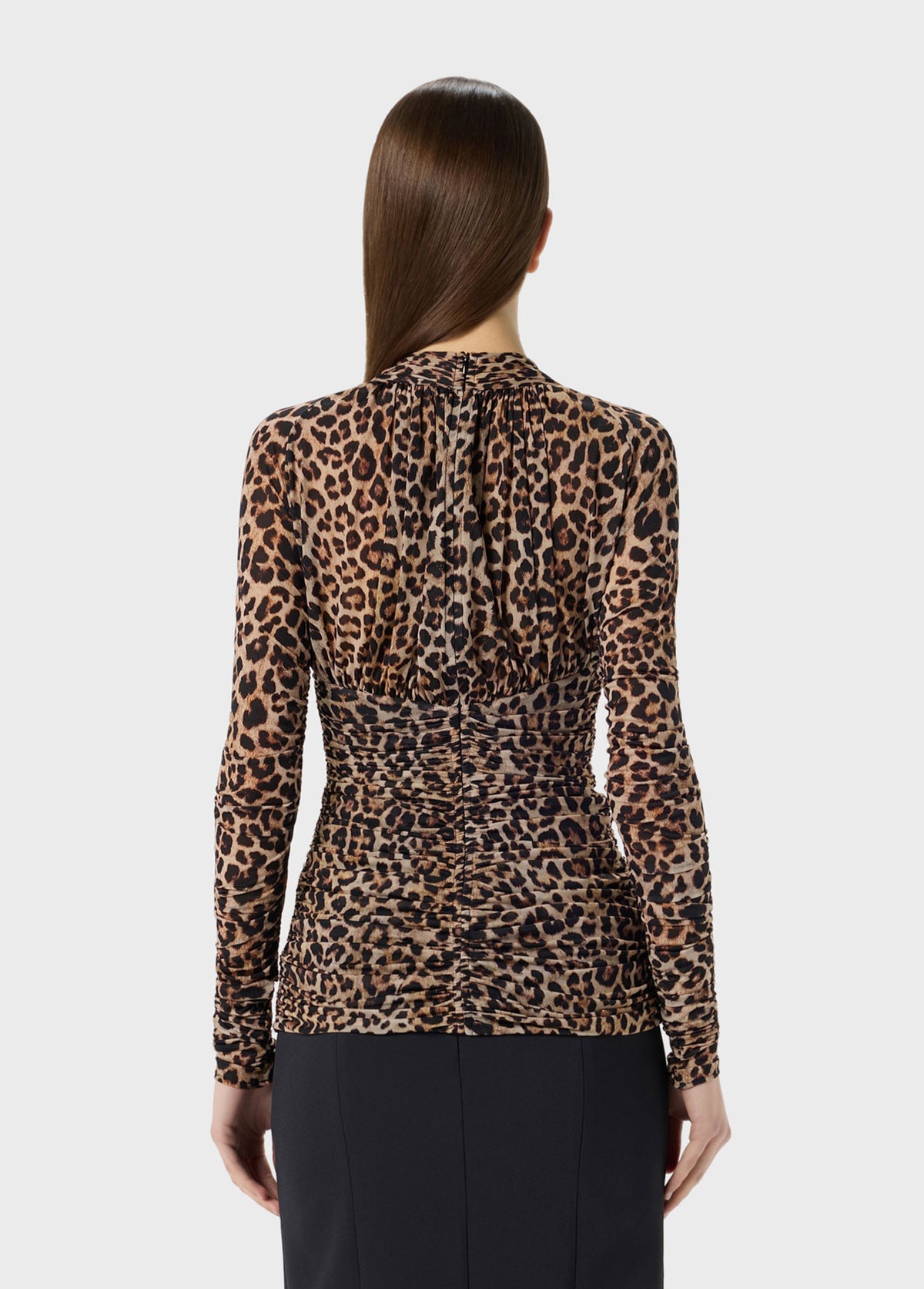 blusa leopardata RF6076 J1619L9655 Blumarine 