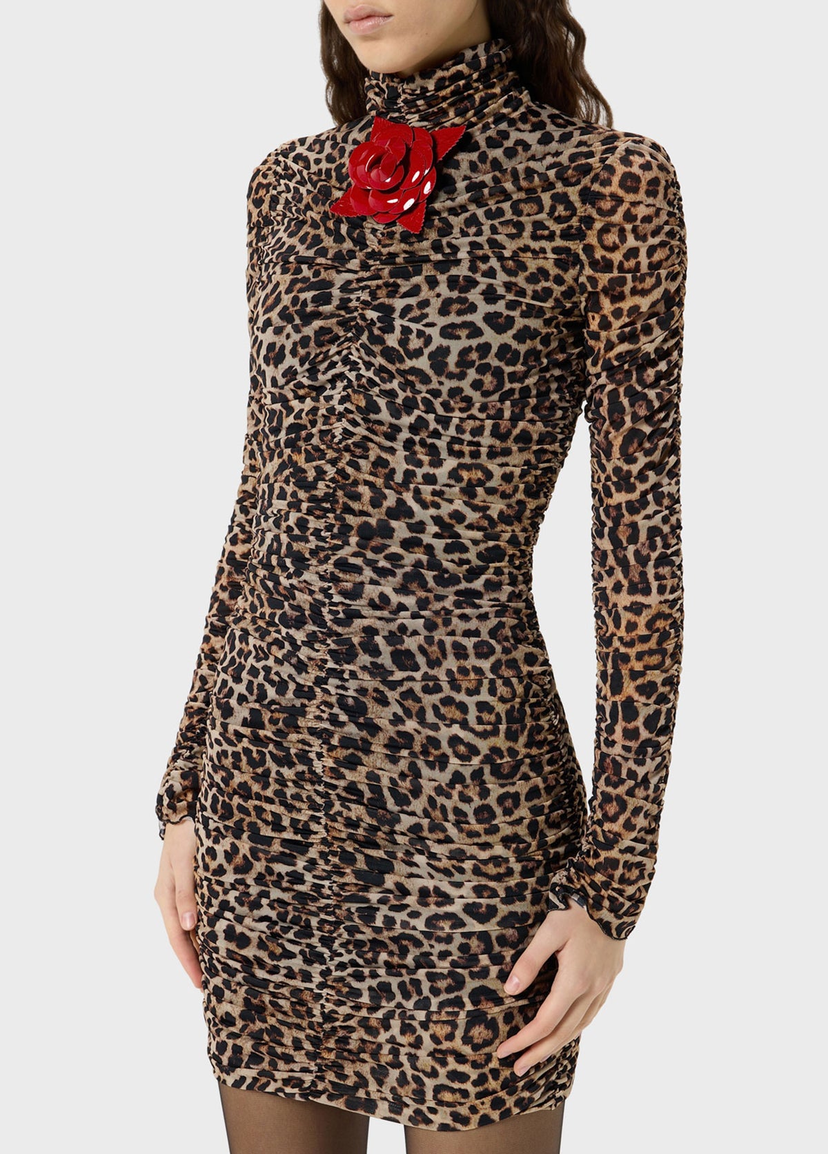 mini abito leopardato RF6077 J1619L9655 Blumarine 