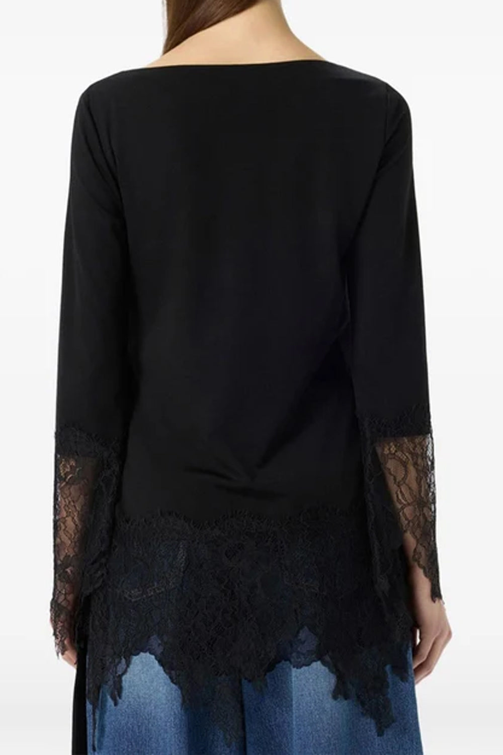 Abito corto nero con pizzo RF6097 J161022222 Blumarine 